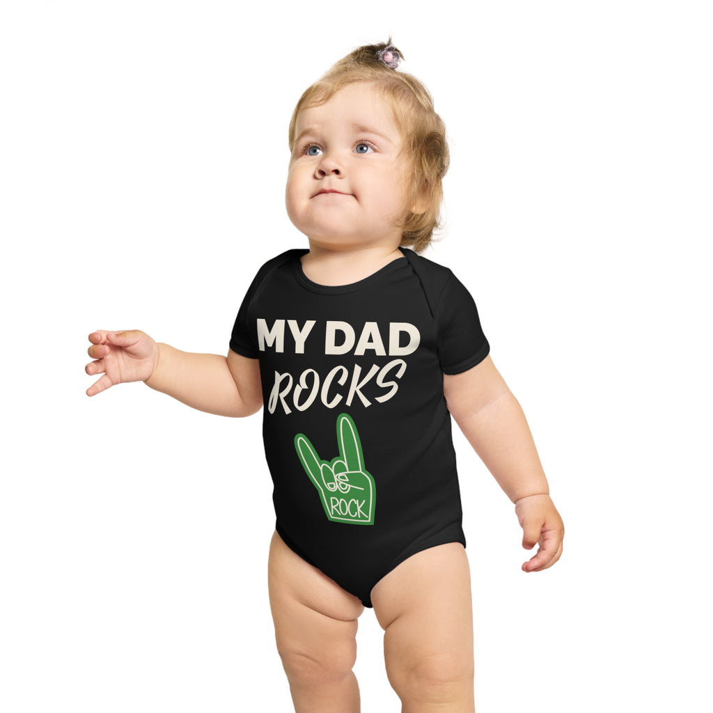 #1 Dad Foam Finger Baby Bodysuit — Funny Father’s Day Infant Onesie