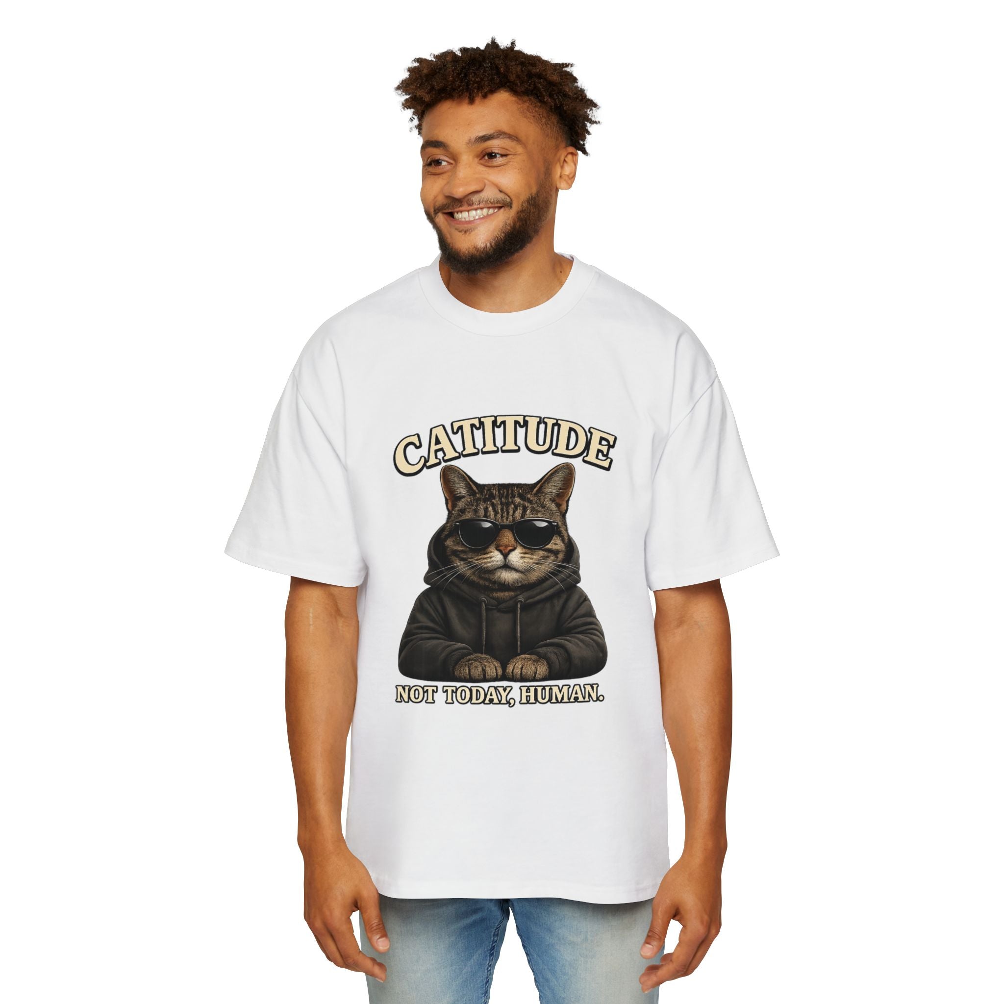 Catitude Tee — 'Catitude: Not Your Friend, Human' Graphic Cat T-Shirt