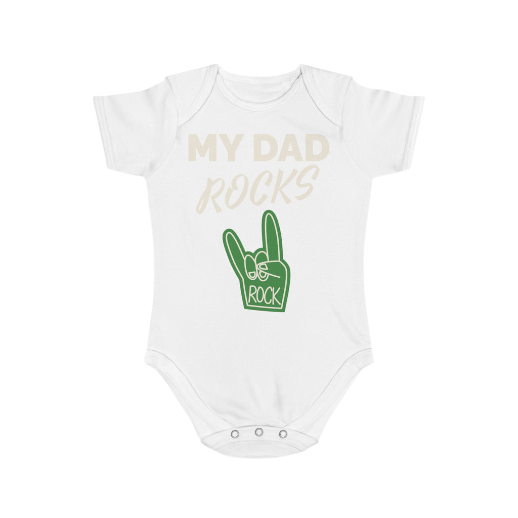 #1 Dad Foam Finger Baby Bodysuit — Funny Father’s Day Infant Onesie