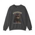 Catitude Crewneck Sweatshirt — "Not Today, Human" Graphic Cat Pullover