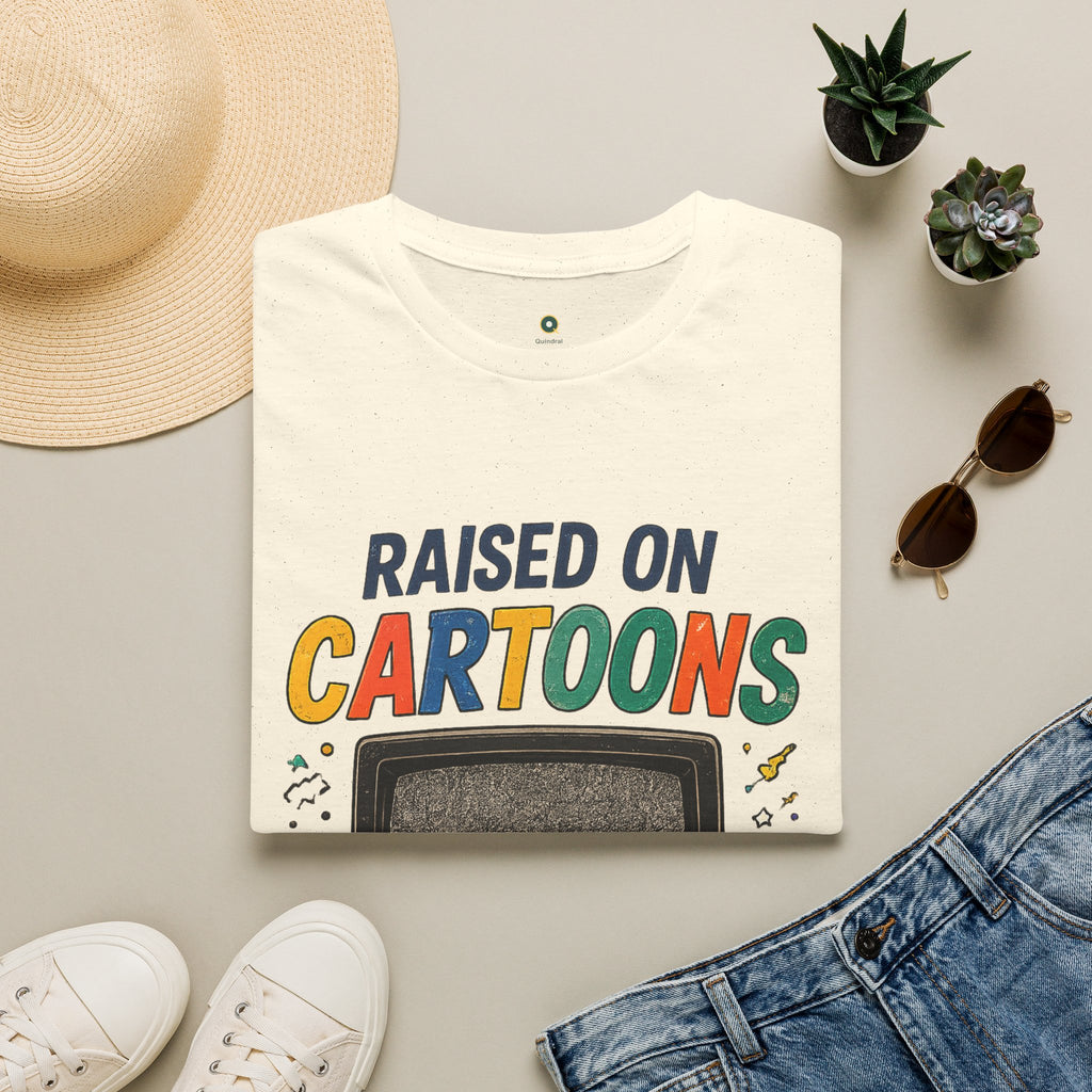 Raised on Cartoons T-Shirt — Retro TV Kids Saturday Morning Nostalgia Tee