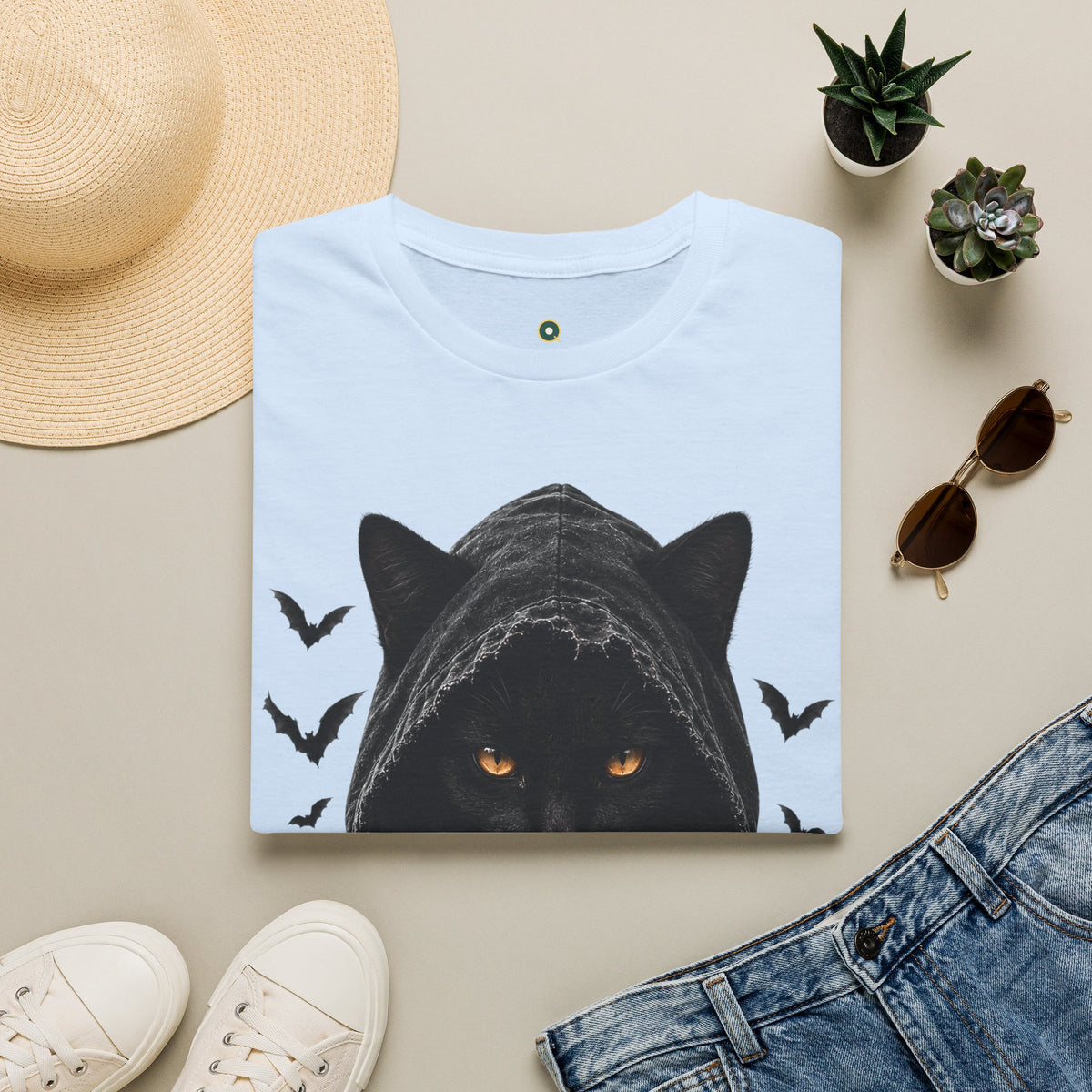 Hooded Black Cat Tee