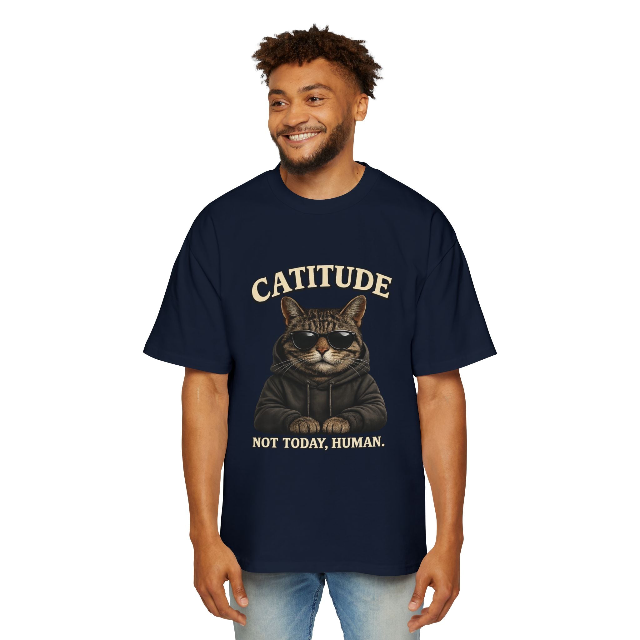 Catitude Tee — 'Catitude: Not Your Friend, Human' Graphic Cat T-Shirt