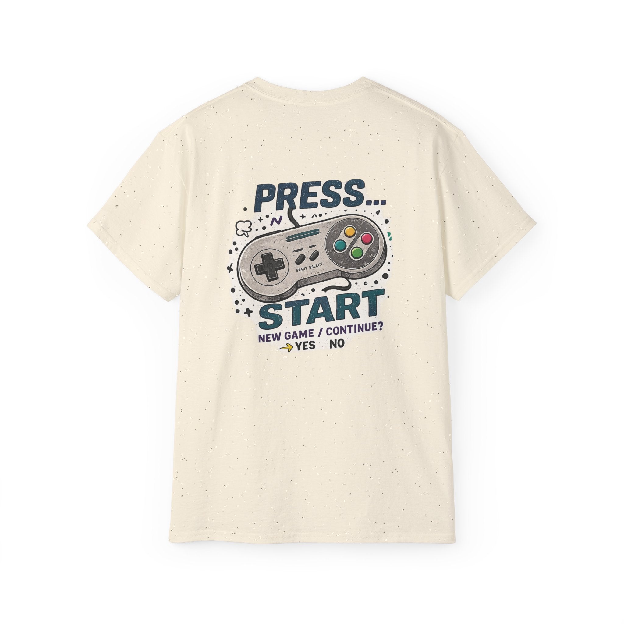 Press Start Tee — Retro Video Game Controller Graphic T-Shirt