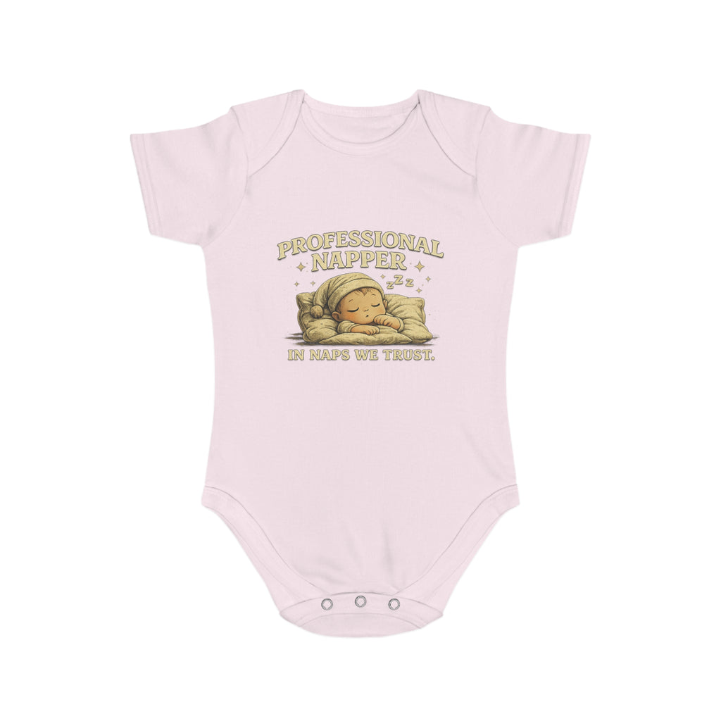 Baby Bodysuit — “Professional Napper” Cute Sleeping Baby Onesie, Newborn Gift