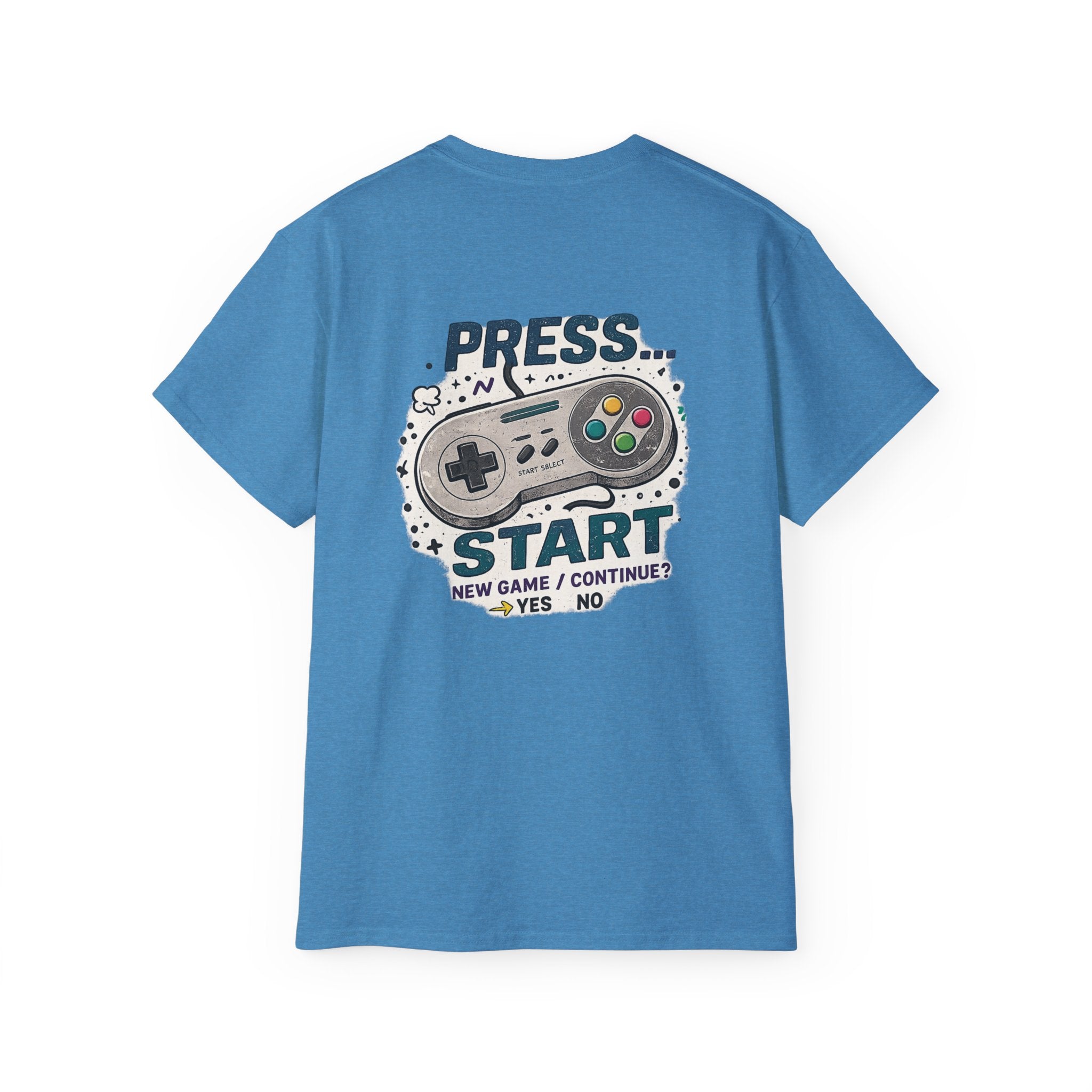 Press Start Tee — Retro Video Game Controller Graphic T-Shirt