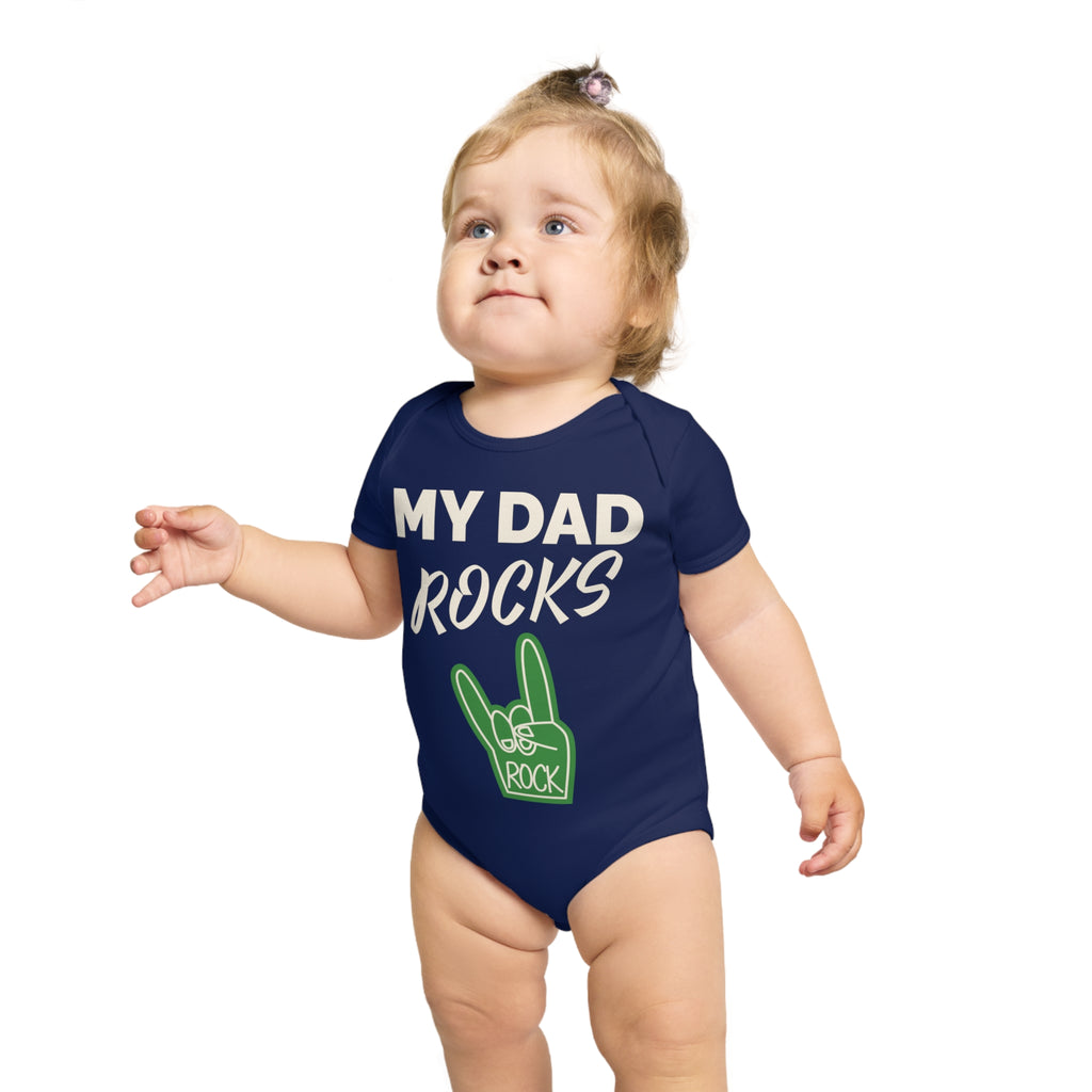 #1 Dad Foam Finger Baby Bodysuit — Funny Father’s Day Infant Onesie