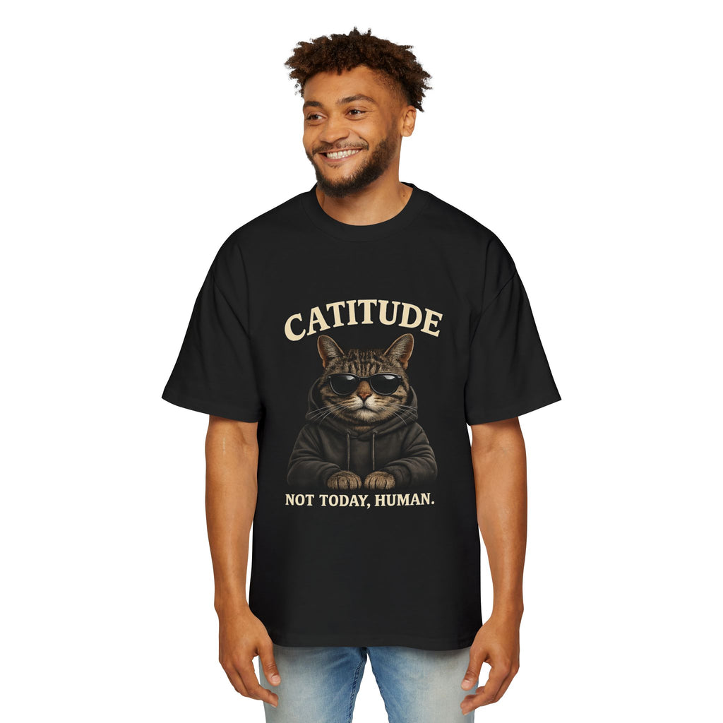 Catitude Tee — 'Catitude: Not Your Friend, Human' Graphic Cat T-Shirt