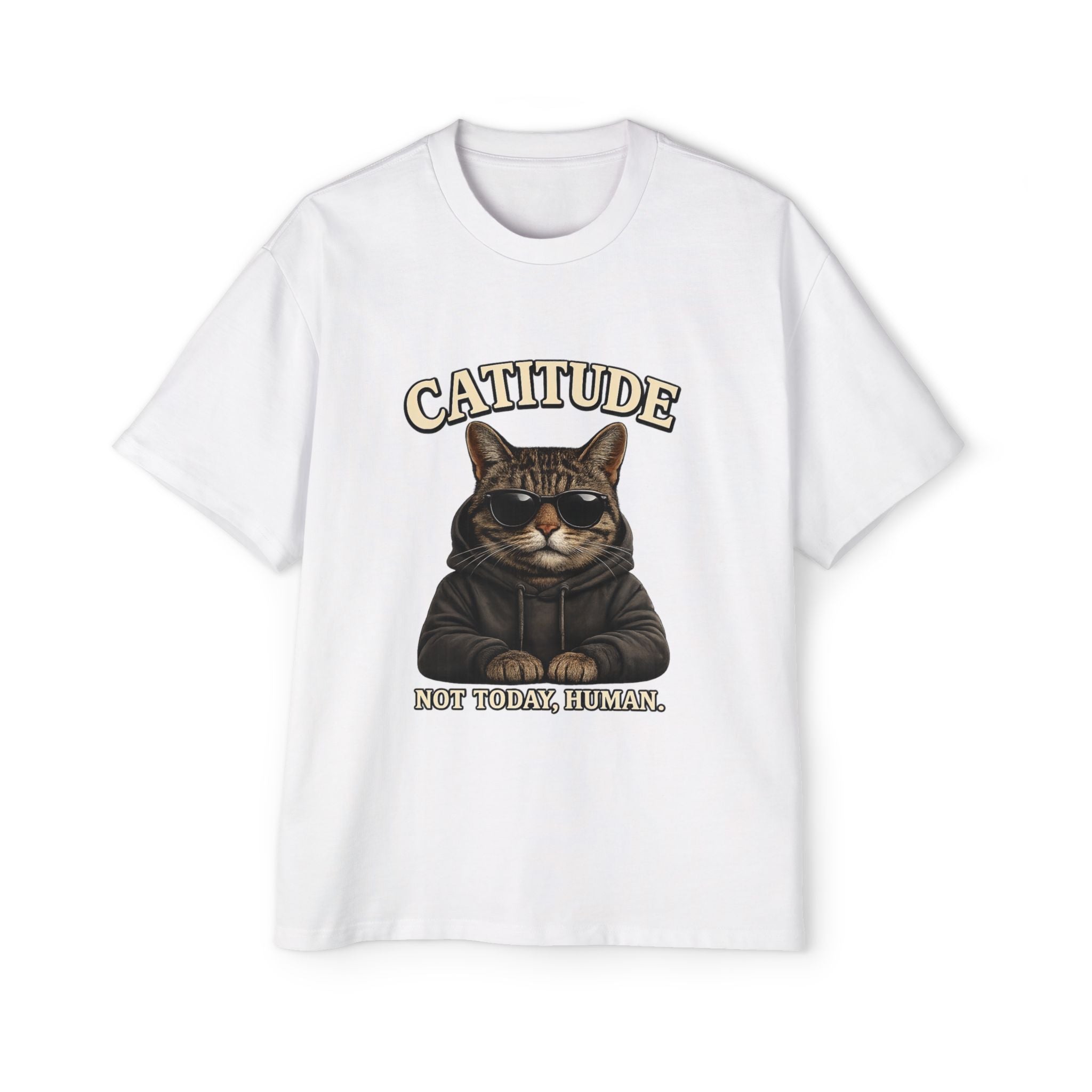 Catitude Tee — 'Catitude: Not Your Friend, Human' Graphic Cat T-Shirt