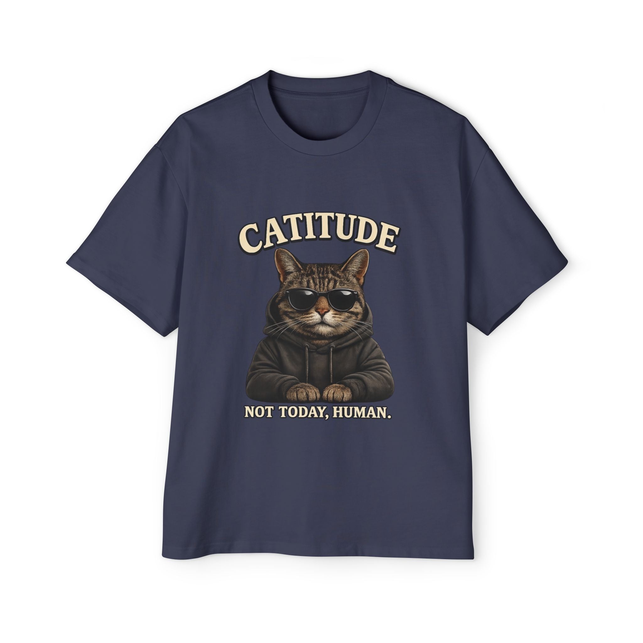 Catitude Tee — 'Catitude: Not Your Friend, Human' Graphic Cat T-Shirt