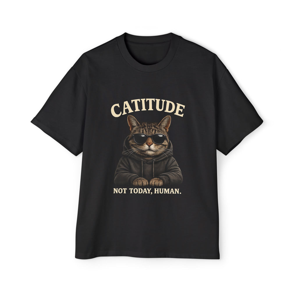 Catitude Tee — 'Catitude: Not Your Friend, Human' Graphic Cat T-Shirt
