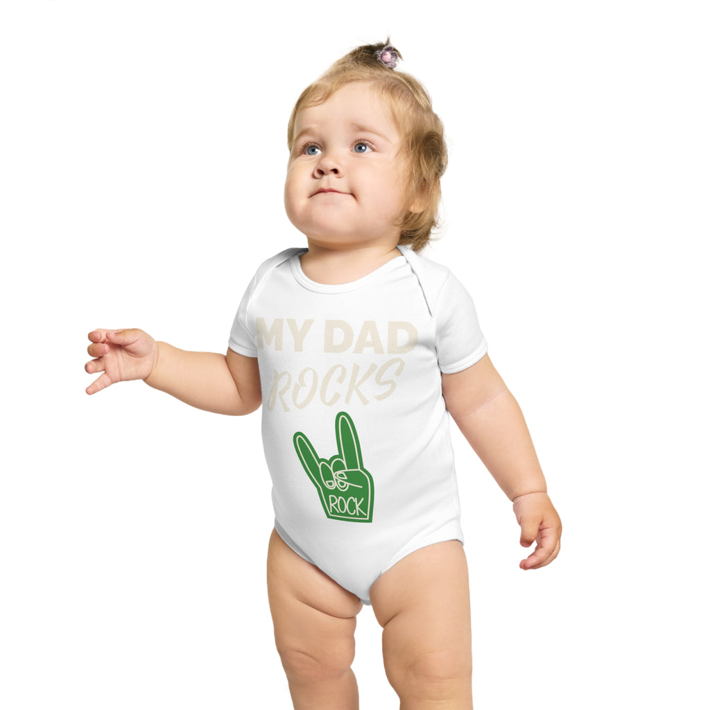 #1 Dad Foam Finger Baby Bodysuit — Funny Father’s Day Infant Onesie