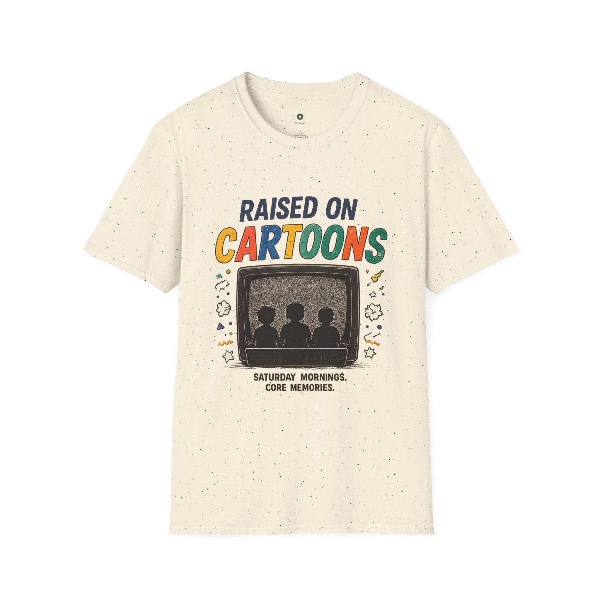 Raised on Cartoons T-Shirt — Retro TV Kids Saturday Morning Nostalgia Tee