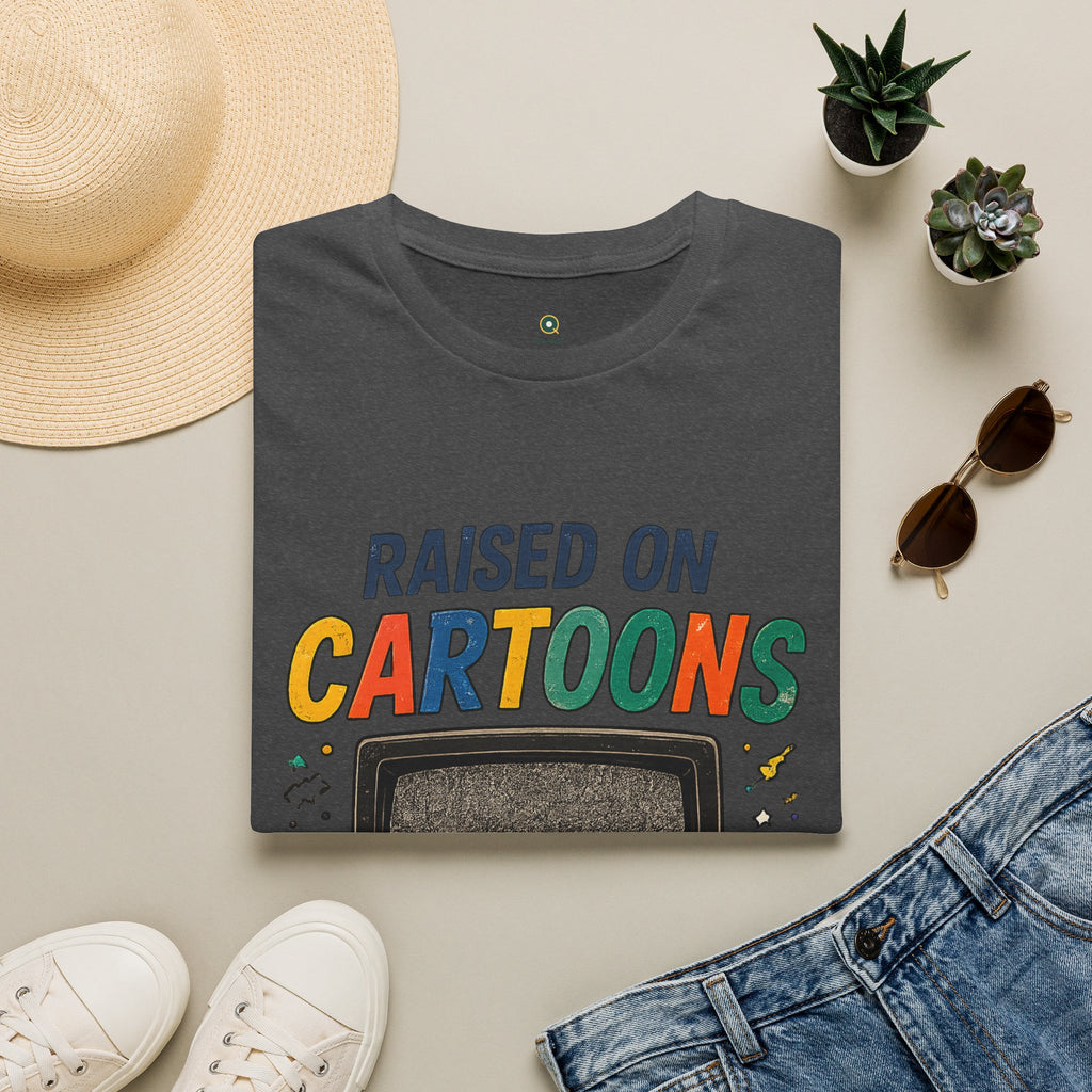 Raised on Cartoons T-Shirt — Retro TV Kids Saturday Morning Nostalgia Tee