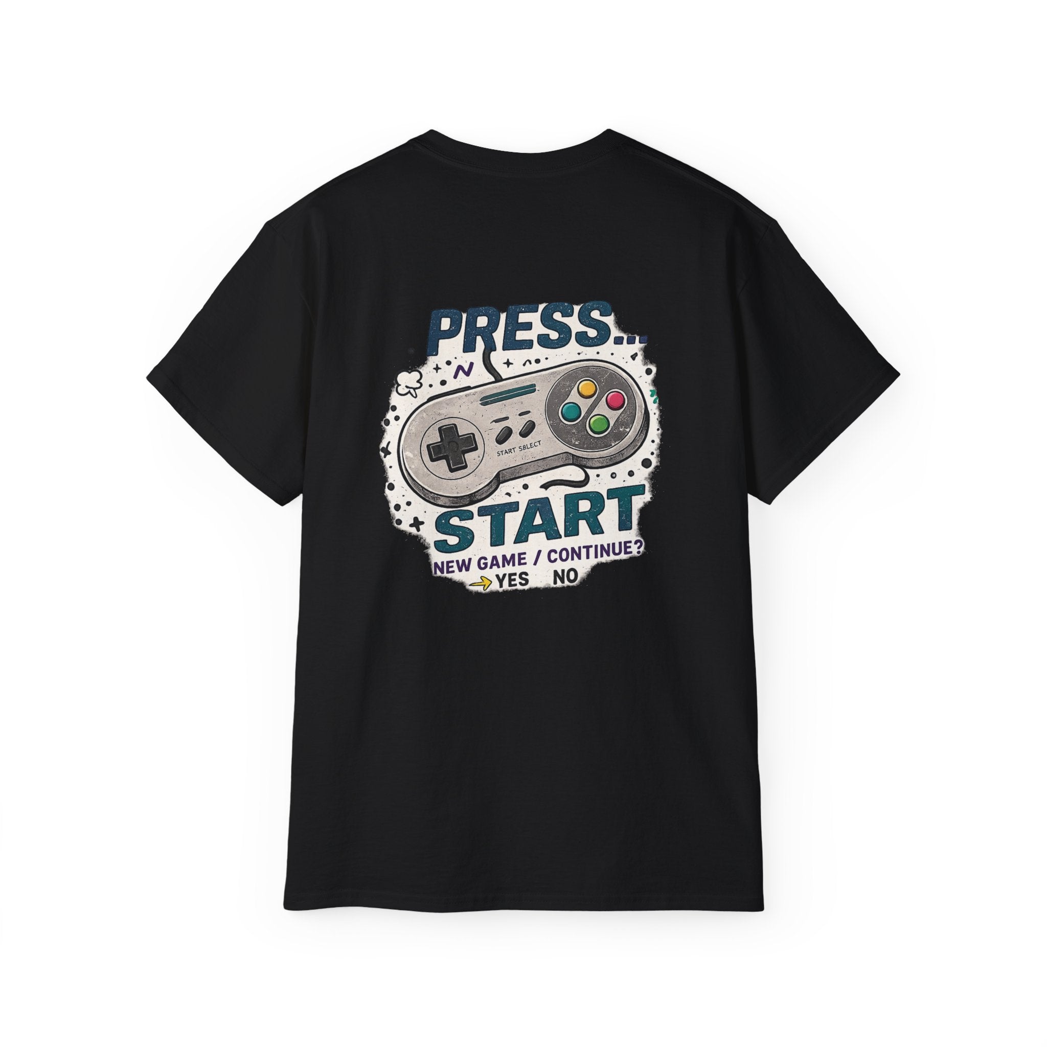 Press Start Tee — Retro Video Game Controller Graphic T-Shirt