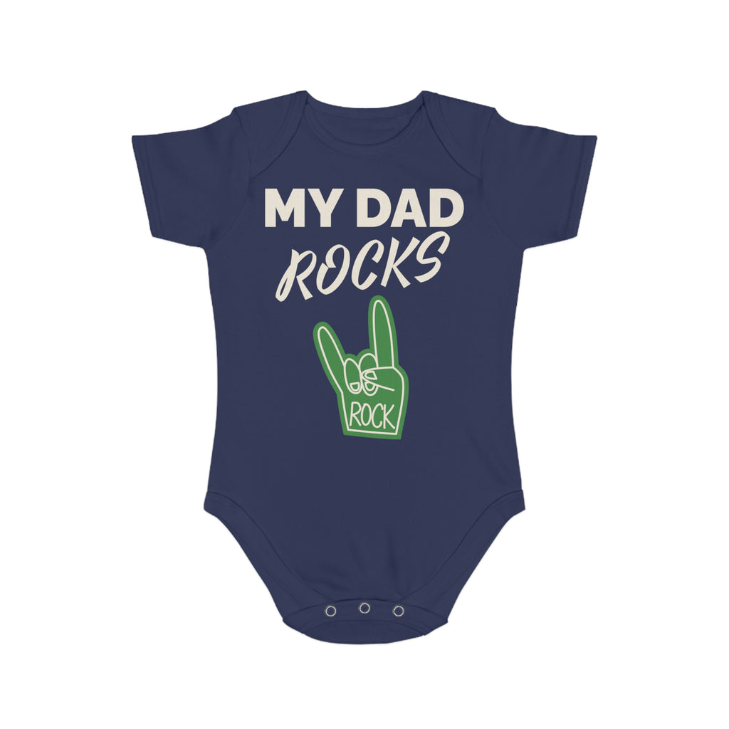 #1 Dad Foam Finger Baby Bodysuit — Funny Father’s Day Infant Onesie