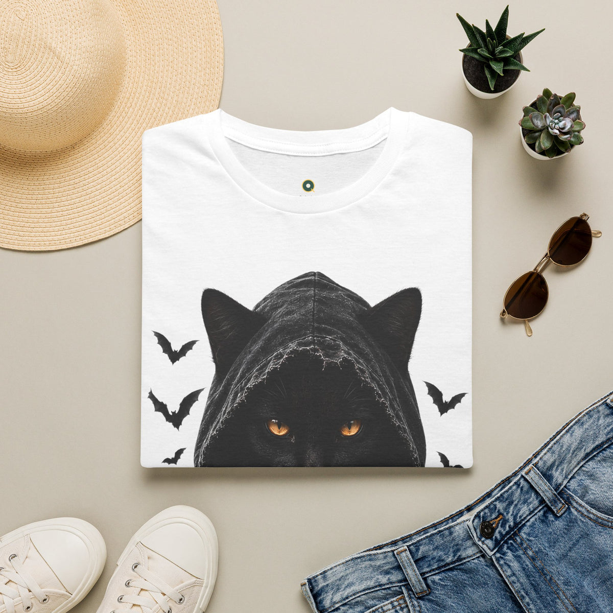 Hooded Black Cat Tee