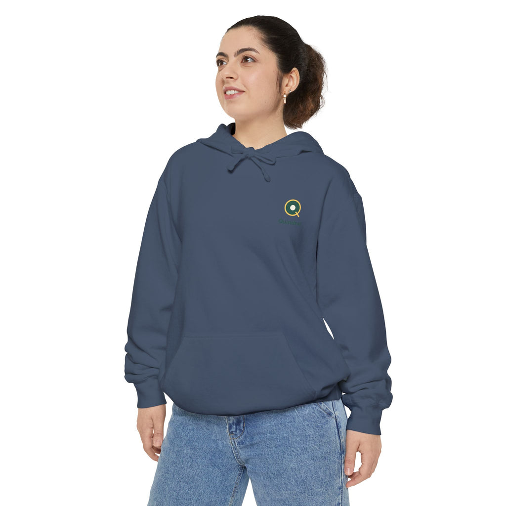 Minimal Daisy Hoodie — Small Floral Logo Pullover
